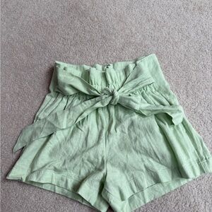 NWT Abercrombie & Fitch Linen blend Pull-on Belted Shorts Sz XS